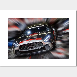 Speeding Mercedes-AMG GT4 Posters and Art